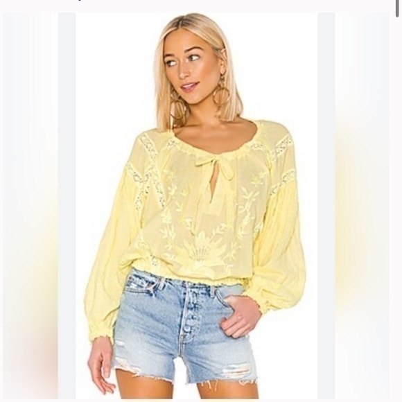 Free People Maria Maria Lace Blouse